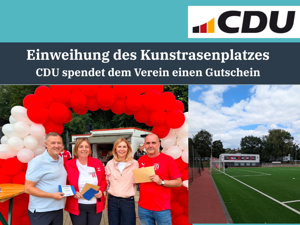 CDU Gutscheine Kunstrasenplatz